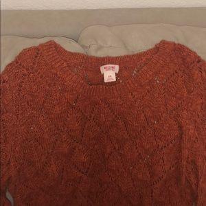 Burnt orange color knit sweater large